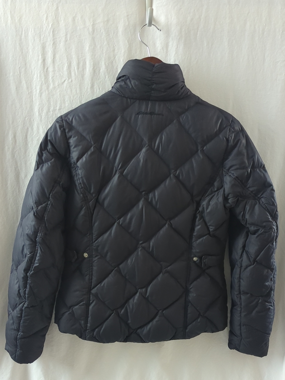 Eddie Bauer 700 Fill Down Jacket Womens S Black Diamond Quilted Puffer Coat 2009 - Picture 4 of 13